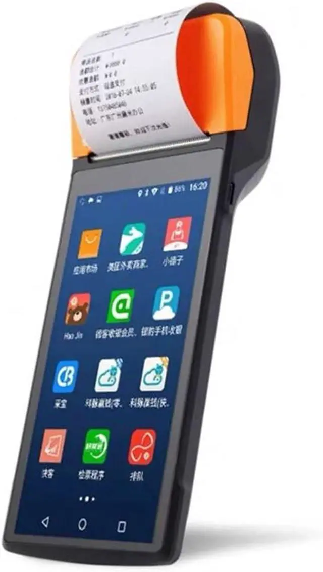 Alt view image 4 of 5 - 4G V2 Pro Mobile Handheld POS System with Thermal Printer Wireless WiFi PDA Distribution Label Receipt Printer(Charge Base)