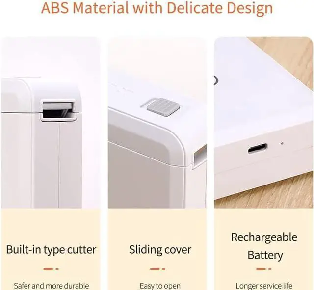 Alt view image 6 of 7 - Label Maker Machine Mini Pocket Thermal Printer All in BT Connect DIY Date Journal Study Sticker