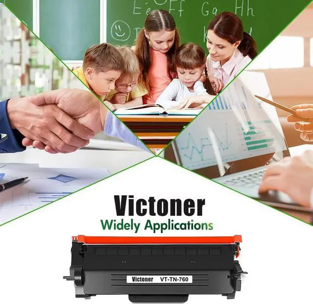 Alt view image 6 of 6 - VICTONER Compatible Toner Cartridge Replacement for Brother TN760 TN-760 TN 760 TN-730 TN730 for HL-L2395DW HL-L2350DW HL-L2390DW L2370DW MFC-L2750DW L2710DW DCP-L2550DW Printer (Black, 2 Pack)