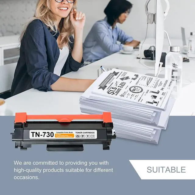 Alt view image 7 of 7 - [High Yield 3,000 Pages] TN-730 TN730 Toner Cartridge Replacement for Brother TN730 DCP-L2550DW MFC-L2710DW MFC-L2750DW HL-L2350DW HL-L2370DW/DWXL HL-L2395DW Printers,TN730 1PK