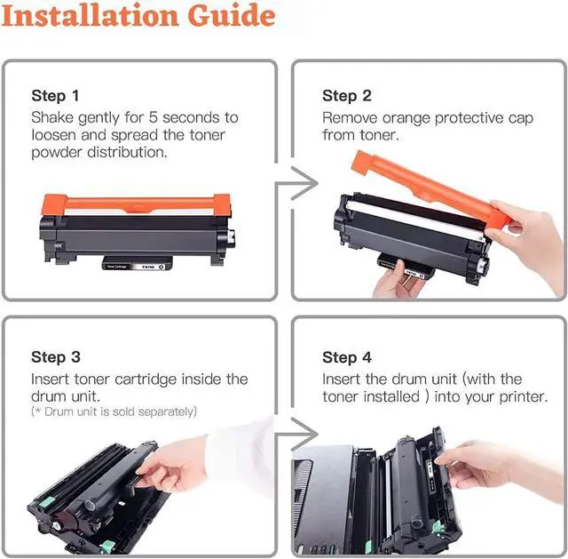 Alt view image 3 of 7 - TONERNEEDS Compatible Brother TN760 Cartridge  Toner Replacement for TN760 TN-760 TN730 to Use with HL-L2350DW HL-L2395DW HL-L2390DW HL-L2370DW MFC-L2750DW MFC-L2710DW DCP-L2550DW (Black,2 Pack)