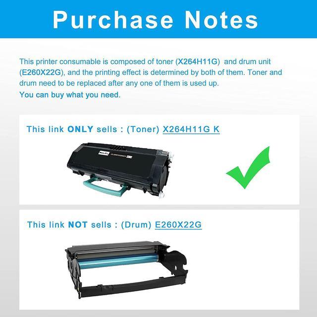 LCL Compatible Toner Cartridge Replacement for Lexmark X264