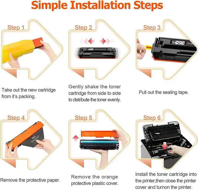 Alt view image 2 of 6 - Ennovor Compatible for 304A CC530A CC531A CC532A CC533A Toner Cartridges for use with Color LaserJet CP2025 CP2025dn;imageCLASS MF726Cdw LBP7660Cdn MF8350Cdn (Black Cyan Yellow Magenta)