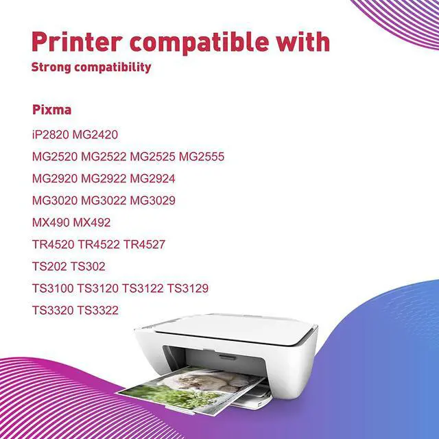 Alt view image 4 of 7 - HOTCOLOR Ink Cartridge 243 and 244 Replacement for Canon Ink 243 244 PG 243 CL 244 for Canon Pixma TS3420 Ink MG2522 TS3120 TS3122 MX492 MG2525 TR4520 (1Black/1Tri-Color, 2PK)