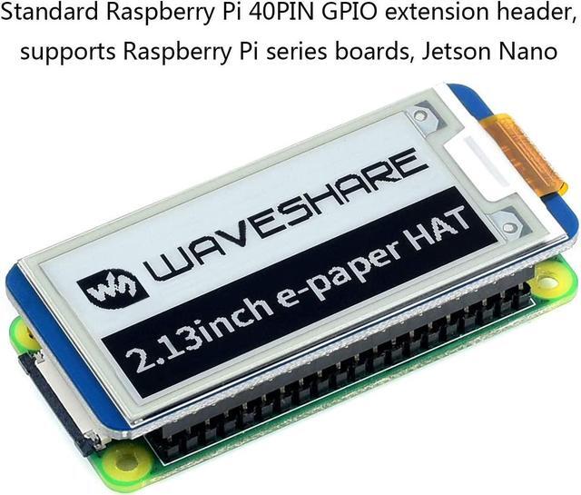 Alt view image 4 of 7 - 2.13inch E-Ink Display HAT V3 Version, Black,White Two-Color 250x122 Pixel E-Paper Screen LCD for Raspberry Pi 4B/3B+/3B/2B/Zero/Zero W/Zero WH and Jetson Nano SPI Interface Support Partial Refresh