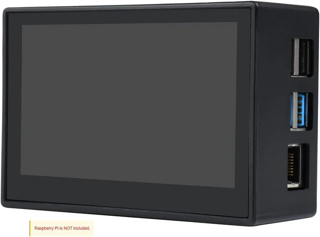 Alt view image 3 of 7 - Waveshare 4.3inch Capacitive Touch Display Compatible with Raspberry Pi 4B Comes with Protection Case 800×480 Resolution IPS Wide Angle MIPI DSI Interface