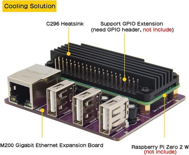 Raspberry Pi Zero 2/2W Heatsink Kit Raspberry Pi Zero Ethernet Expansion  Board Raspberry Pi Zero DAC Input/Ouput Support All Raspberry Pi System