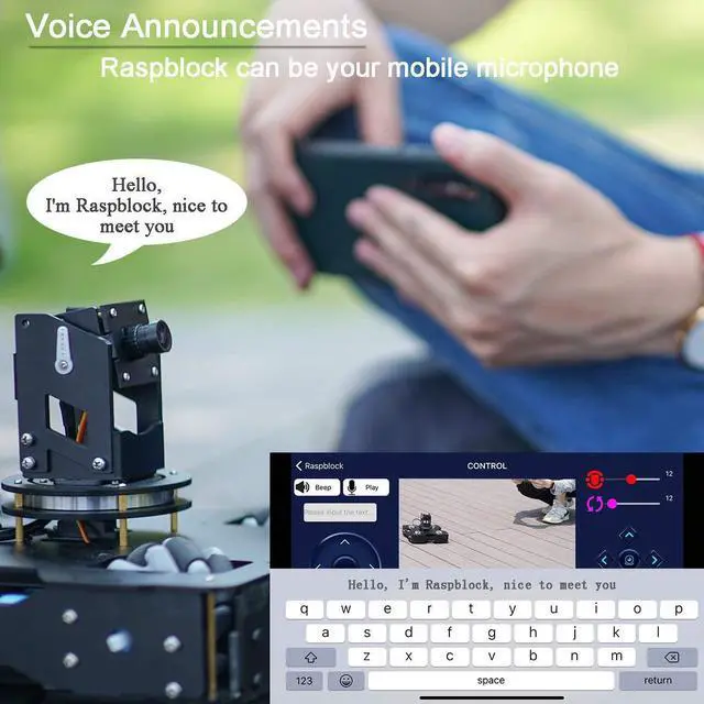 Alt view image 3 of 7 - Yahboom Raspberry Pi Robot Pi 4B Kit Mecanum Wheel 3-DOF Camera Python Robotic Car for Adults AI Object Recognitn Tracking (Raspblock Without Pi)