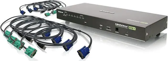 Main image of 8-Port USB PS/2 Combo VGA KVMP Switch with USB KVM Cables, GCS1808KITU