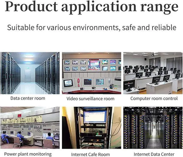 Alt view image 6 of 7 - eKL 16 Port HDMI KVM Switch Supports Hotkeys Switching up to 4K@60Hz 4:4:4 16 PCs Laptops Sharing with One Set of Keyboard and Mouse