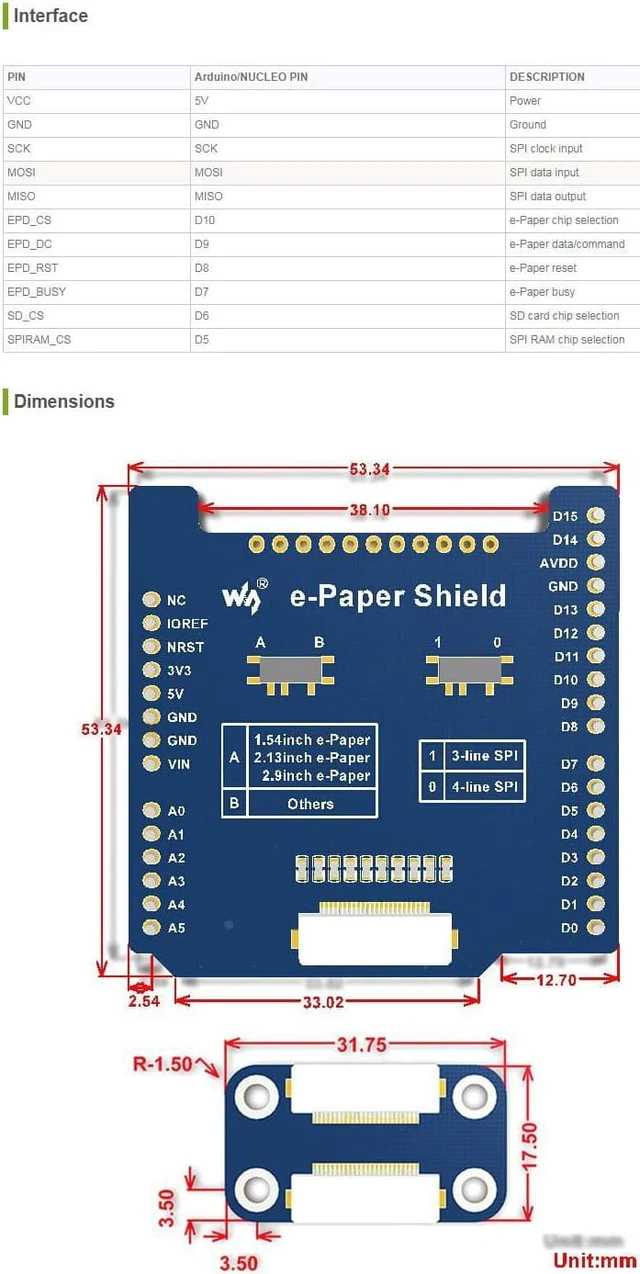 Alt view image 6 of 7 - Waveshare Universal Driver Board Shield for Connecting/NUCLEO and E-Paper Raw Panels Supports Various SPI Interface E-Paper from Waveshare