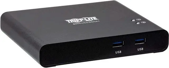 Main image of Tripp Lite 2 Port USB-C KVM Dock, Dual Port USB C KVM Docking Station, 4K HDMI, USB 3.2 Gen 1, USB A Hub, Remote Selector, 85W PD Charging, Black (B003-HC2-DOCK1)
