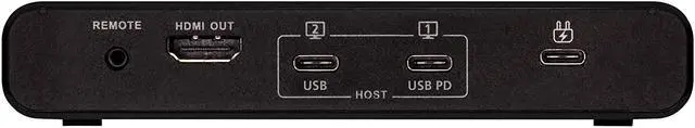 Alt view image 3 of 4 - Tripp Lite 2 Port USB-C KVM Dock, Dual Port USB C KVM Docking Station, 4K HDMI, USB 3.2 Gen 1, USB A Hub, Remote Selector, 85W PD Charging, Black (B003-HC2-DOCK1)