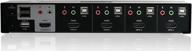 Alt view image 3 of 4 - IOGEAR 4-Port HDMI Multimedia KVMP Switch with Audio