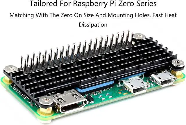 Alt view image 4 of 7 - Heatsink with Thermal Tapes, Aluminum Heatsink Cooler for Raspberry Pi Zero 2 W/Pi Zero 2 WH/Raspberry Pi Zero/Zero W/Zero WH