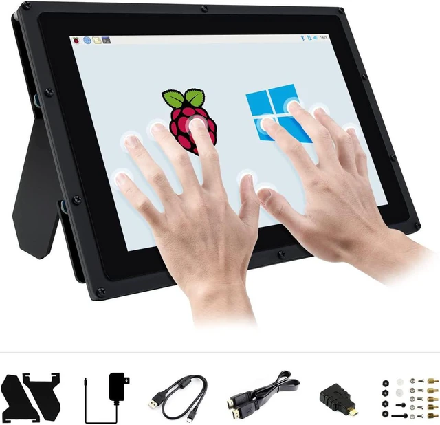 Alt view image 6 of 6 - Waveshare 10.1inch HDMI LCD(B) (with case) IPS Touchscreen 1280X800 Capacitive Display Supports Raspberry Pi 3 B/2 B/B+/A+ Banana Pi/Pro BeagleBone Black Supports Multi Systems