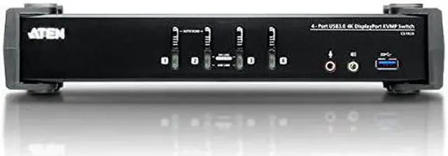 Alt view image 3 of 3 - Aten 4-Port USB 3.0 4K DisplayPort Kvmp Switch (Cables Included)