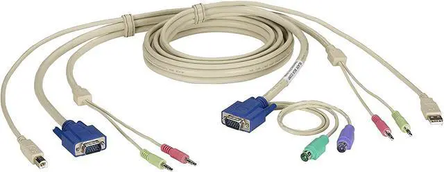Main image of Black Box 6FT KVM Cable VGA PS2 USB Audio DT Pro Series