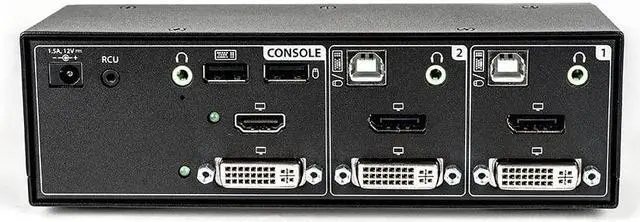Alt view image 2 of 4 - Vertiv Cybex Secure 4K UHD KVM 2-Port DVI-I DP DualHead EAL4+ NIAP TAA Compliant (SC920XD-001)