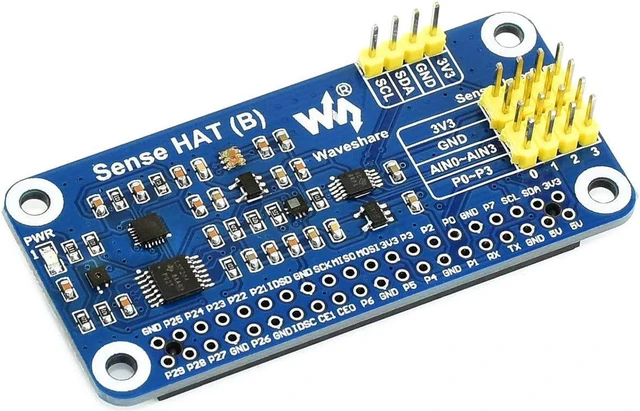 Alt view image 6 of 7 - Waveshare Sense HAT (B) for Raspberry Pi Onboard Multi Powerful Sensors Supports External Sensors