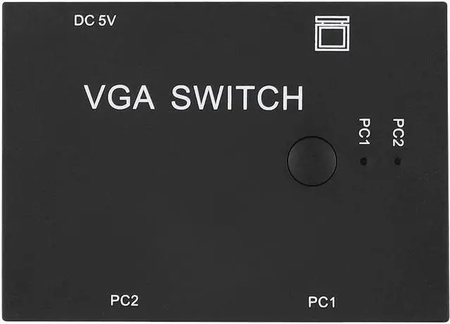 Main image of VGA Switcher,2 Port VGA Audio Video Switch,VGA Switch Video Audio Switcher Box,3PCs Standard VGA Female,2 PC to 1 Monitor