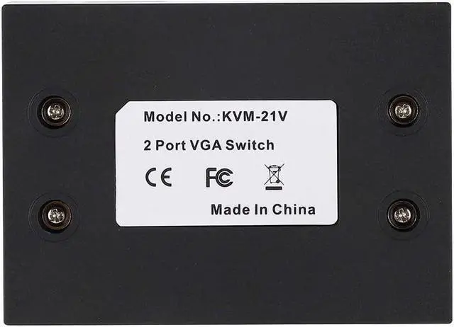 Alt view image 6 of 7 - VGA Switcher,2 Port VGA Audio Video Switch,VGA Switch Video Audio Switcher Box,3PCs Standard VGA Female,2 PC to 1 Monitor