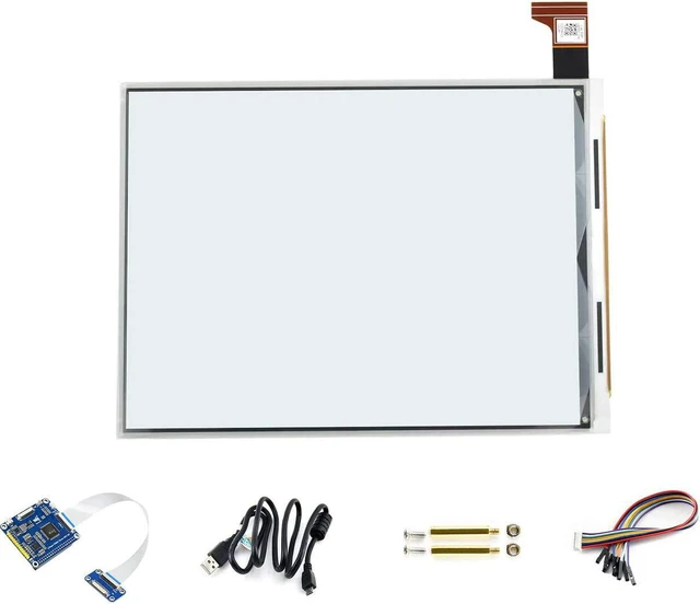 Alt view image 2 of 4 - Waveshare 7.8inch E-Ink Display HAT Compatible with Raspberry Pi4B/3B+/3B/2B/B+/A+/Zero/Zero W/WH/Zero 2W 1872×1404 Resolution IT8951 Controller USB/SPI/I80 Interface Supports Partial Refresh