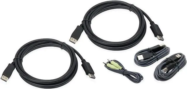 Main image of IOGEAR Dual View DisplayPort USB KVM Cable Kit with (TAA) Audio (G2L9203UTAA3)