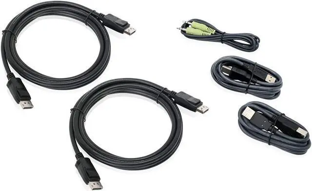 Alt view image 2 of 2 - IOGEAR Dual View DisplayPort USB KVM Cable Kit with (TAA) Audio (G2L9203UTAA3)
