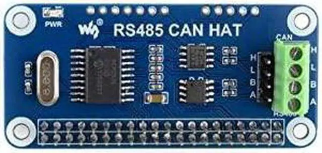Main image of Raspberry Pi RS485 CAN HAT Allows Stable Long-Distance Communication via RS485/CAN Functions Onboard MCP2515 Transceiver SN65HVD230 SP3485