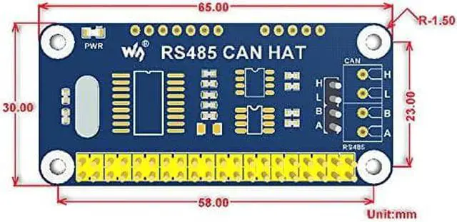 Alt view image 6 of 7 - Raspberry Pi RS485 CAN HAT Allows Stable Long-Distance Communication via RS485/CAN Functions Onboard MCP2515 Transceiver SN65HVD230 SP3485