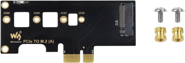 Main image of waveshare PCIe to M.2 Adapter Supports Raspberry Pi Compute Module 4 Adapter for NVMe Protocol M.2 SSD Faster Reading/Writing Improving Efficiency