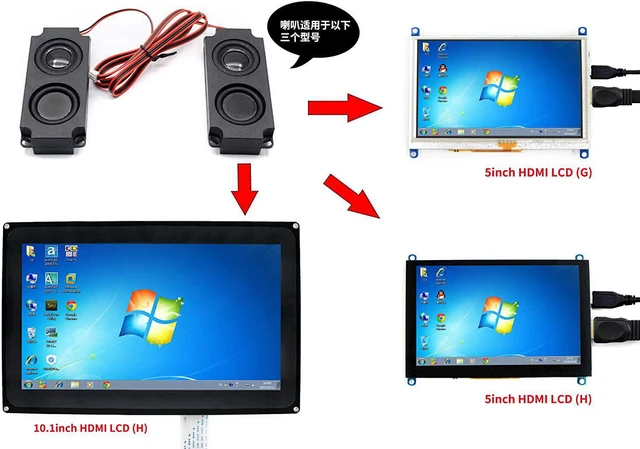 Alt view image 5 of 5 - Waveshare 8 5W Speaker for use with 5inch HDMI LCD (G) 5inch HDMI LCD (H) 7inch HDMI LCD (H) and 10.1inch HDMI LCD (H)