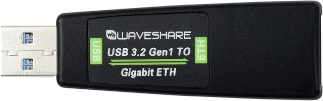 Alt view image 2 of 6 - Waveshare USB 3.2 Gen1 to Giga-bit Ethernet Converter No Driver Required Plug and Play Multi Systems Compatibility