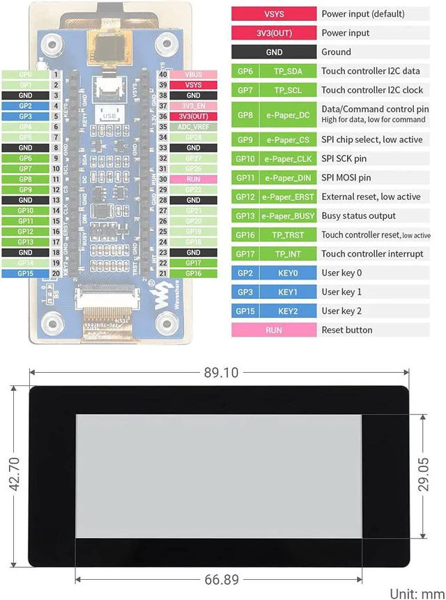Alt view image 7 of 7 - Waveshare 2.23inch OLED Display HAT for Raspberry Pi 128×32 Pixels with Embedded SSD1305 Driver Communicating via SPI or I2C Interface.