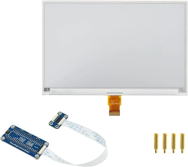 Alt view image 2 of 7 - Waveshare 7.5inch E-Paper E-Ink Display Module for Raspberry Pi Pico 800×480 Pixels Black/White SPI Interface