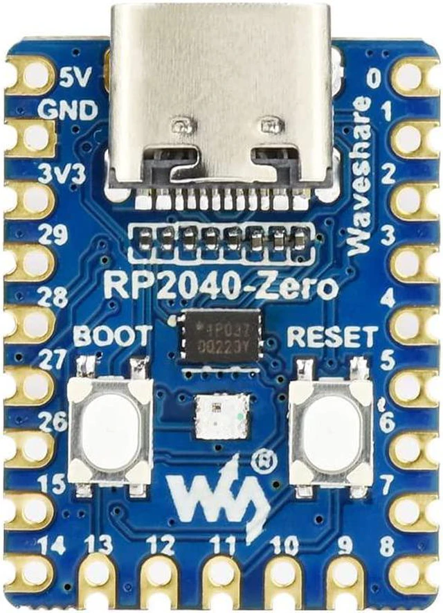 Main image of Waveshare RP2040-Zero A Low-Cost High-Performance Pico-Like MCU Board Based On Raspberry Pi Microcontroller RP2040 Castellated Module Suitable for SMD Applications