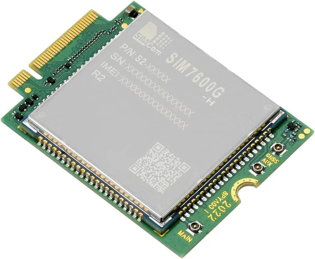 Alt view image 5 of 7 - Waveshare SIM7600G-H-M.2 SIMCom Original 4G LTE Cat-4 Module Global Coverage with GNSS Support M.2 B Key Connector LTE-TDD LTE-FDD HSPA+ GSM GPRS Edge