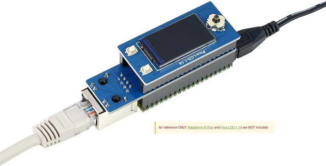 Alt view image 3 of 6 - Waveshare Ethernet to UART Converter for Raspberry Pi Pico 10/100M Ethernet Enabling Network Communication Through UART Supports 2-CH Ethernet to UART Data Transparent Transmission