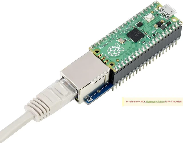 Alt view image 4 of 6 - Waveshare Ethernet to UART Converter for Raspberry Pi Pico 10/100M Ethernet Enabling Network Communication Through UART Supports 2-CH Ethernet to UART Data Transparent Transmission