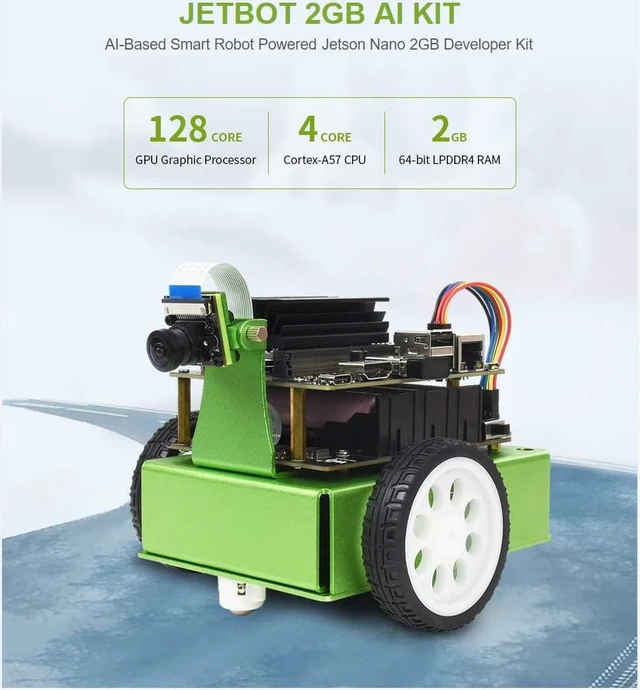 Alt view image 3 of 6 - Waveshare JetBot 2GB AI Kit Accessories Package for Jetson Nano 2GB Developer Kit (not Included) Smart Robot
