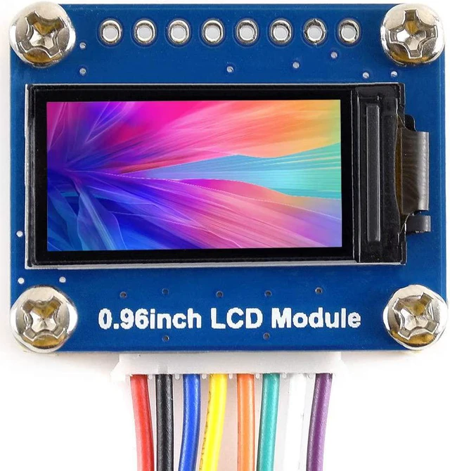 Main image of Waveshare 0.96inch LCD Display Module IPS Screen 160x80 HD Resolution with Embedded Controller Communicating via SPI Interface Compatible with Raspberry Pi/Jetson Nano/STM32