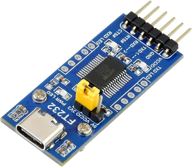 Alt view image 3 of 4 - Waveshare FT232 USB to TTLUART Communication Module, USB Type C Connector, Compatible with Mac OS, Linux, Android, Wince, Windows 7/8/8.1/10/11...