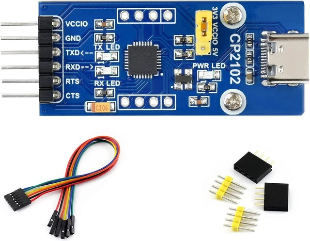 Main image of Waveshare USB to UART (TTL) Communication Module Compatible with 3.3V Logic Level with USB-C Connector Adopts