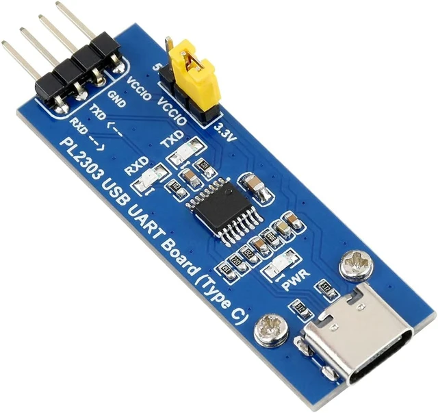 Alt view image 4 of 5 - Waveshare PL2303 USB to UART (TTL) Communication Module Compatible with 1.8V/2.5V/3.3V/5V Logic Level with USB-C Connector Adopts PL2303
