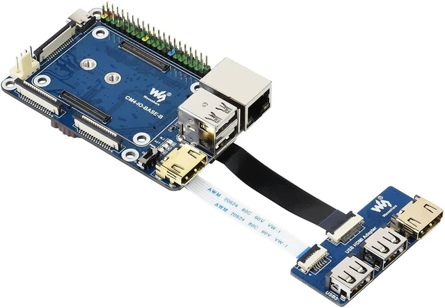 Alt view image 7 of 7 - waveshare USB HDMI Adapter Specialized for CM4-IO-BASE Adapting FFC Connector to Standard Connector