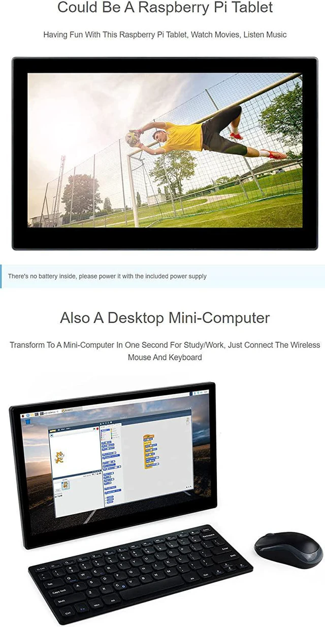 Alt view image 5 of 7 - waveshare Mini-Computer Powered by Compatible with Raspberry Pi CM4 13.3inch HD Touch Screen with USB/ETH Ports with Powerful Raspberry Pi CM4 (CM4104000) Inside