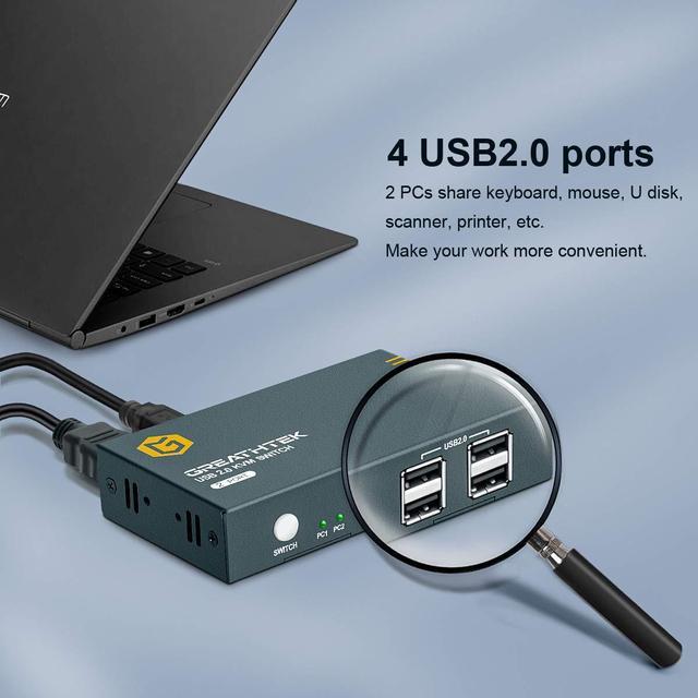 greathtek 2 port hdmi kvm