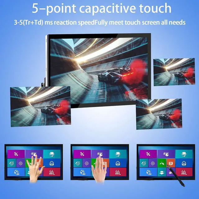 Alt view image 2 of 7 - Raspberry Pi Screen 10.1 Inch Touchscreen Monitor 1024x600 Portable HDMI Monitor 16:9 IPS Screen Display for Raspberry Pi 5/4/3/2/Zero/B/B+ Win11/10/8/7, Free-Driver