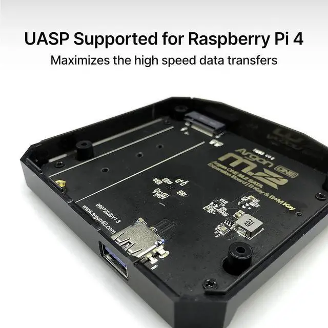 Alt view image 5 of 7 - Argon ONE M.2 Raspberry Pi SSD Board (M.2 Expansion Board ONLY) | Supports B-Keys and B+M Keys | Only Compatible with Argon ONE V2 Raspberry Pi 4 Cases